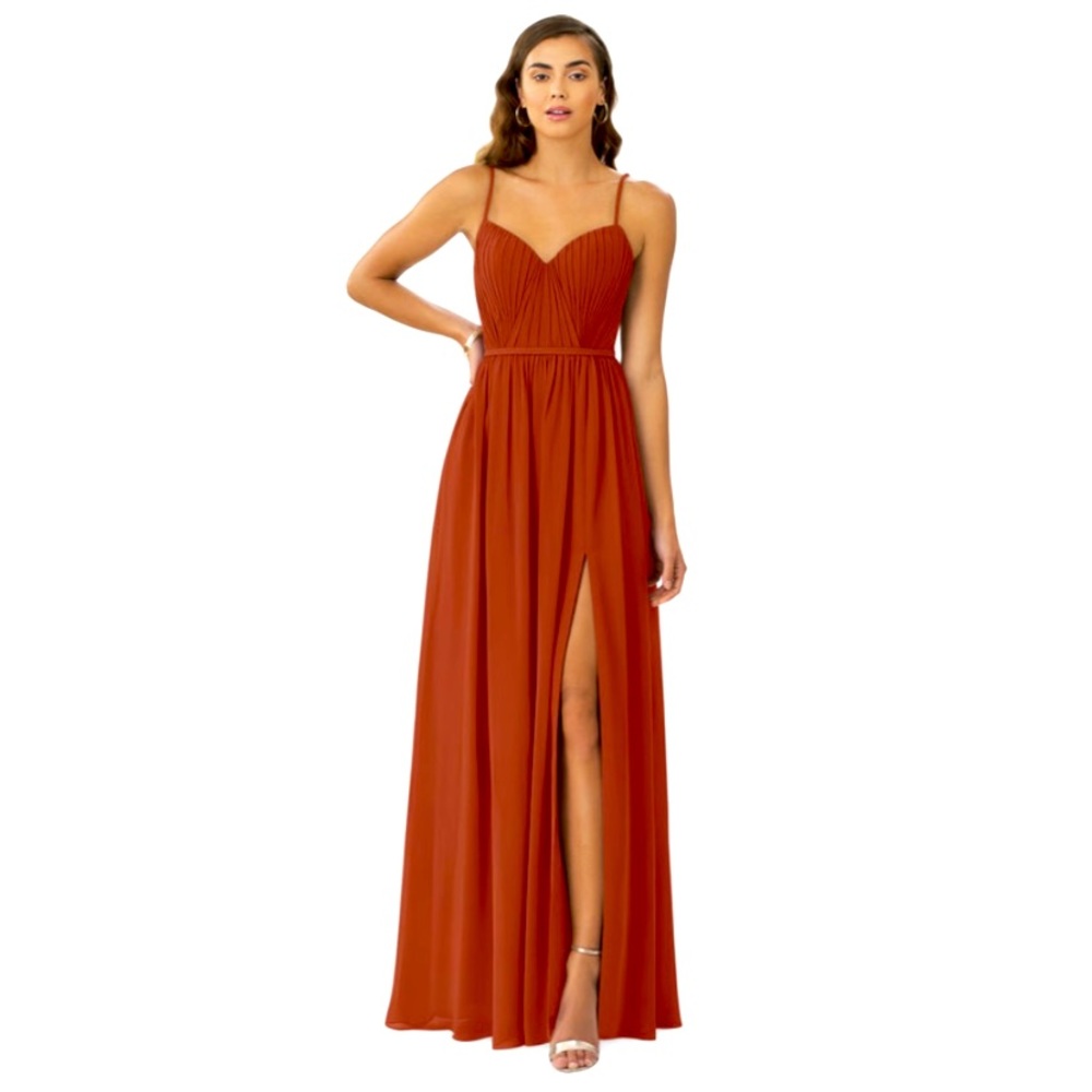 Azazie Zuma Rust Colored Formal Dress